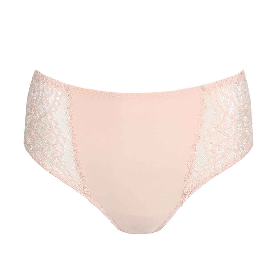 High-rise panty with lace I DO SILKY TAN