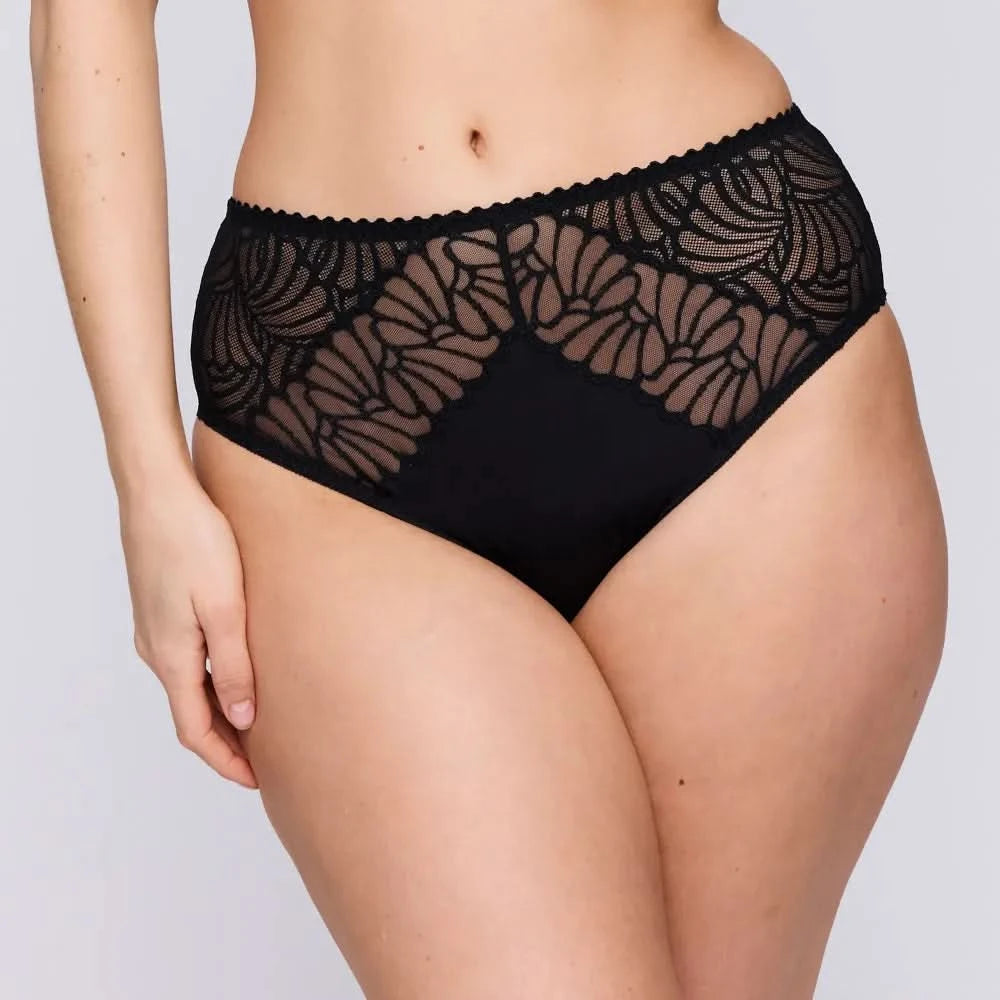 High waisted lace panties GALLIPOLI BLACK