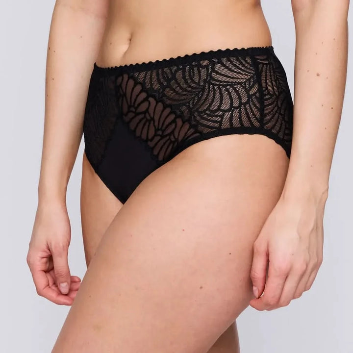 High waisted lace panties GALLIPOLI BLACK