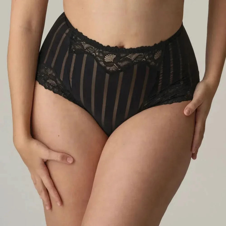 Maldives High Waisted Bikini Bottoms Black