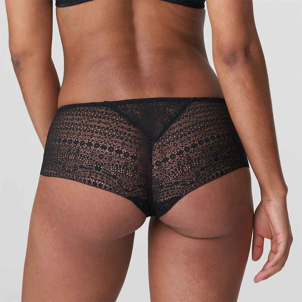 Culote de encaje negro para mujer.