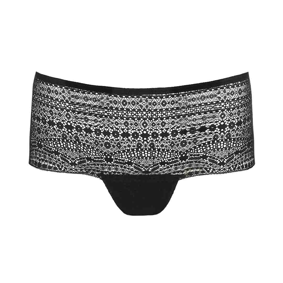 Culote de encaje negro para mujer.