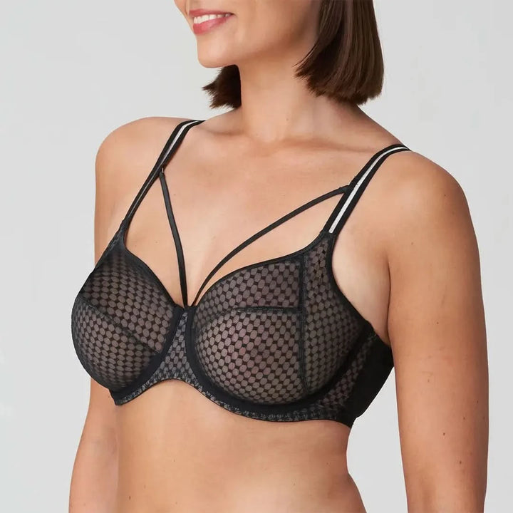 SUJETADOR REJILLA CON AROS GLASS BEACH NEGRO CORSETERIA SINGUERLIN