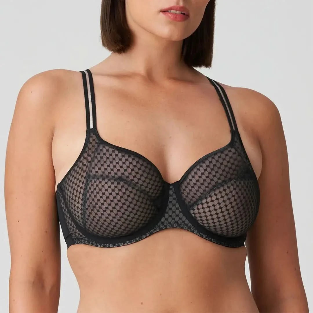 SUJETADOR REJILLA CON AROS GLASS BEACH NEGRO CORSETERIA SINGUERLIN