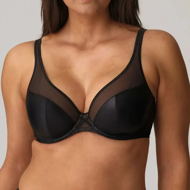 ZIPOLITE BLACK Plunge Underwire Bra
