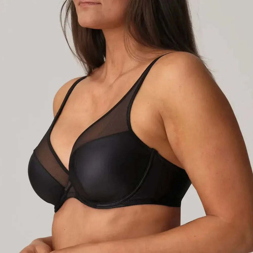 ZIPOLITE BLACK Plunge Underwire Bra