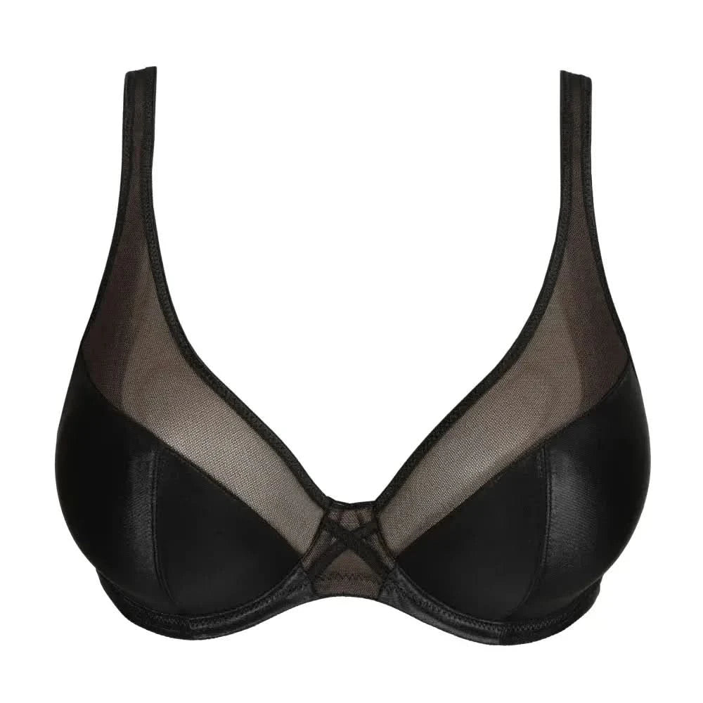ZIPOLITE BLACK Plunge Underwire Bra
