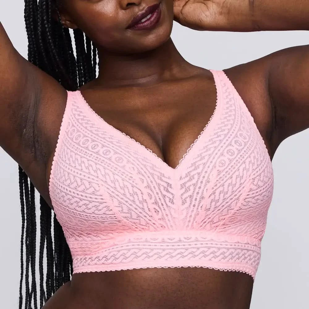 Sujetador sin aros tipo bralette con encaje MONTARA PINK