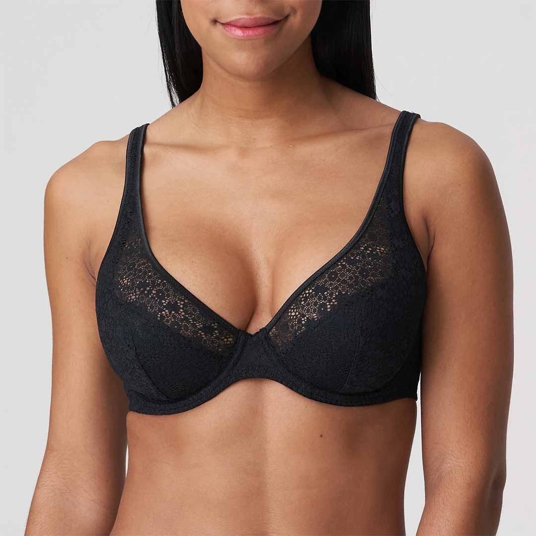 Plunge lace bra with underwire EPIRUS BLACK