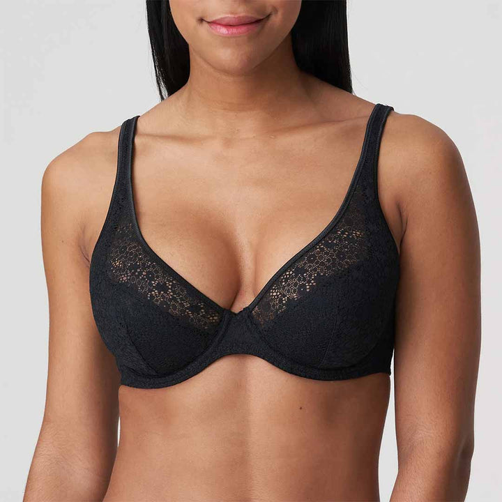 Plunge lace bra with underwire EPIRUS BLACK