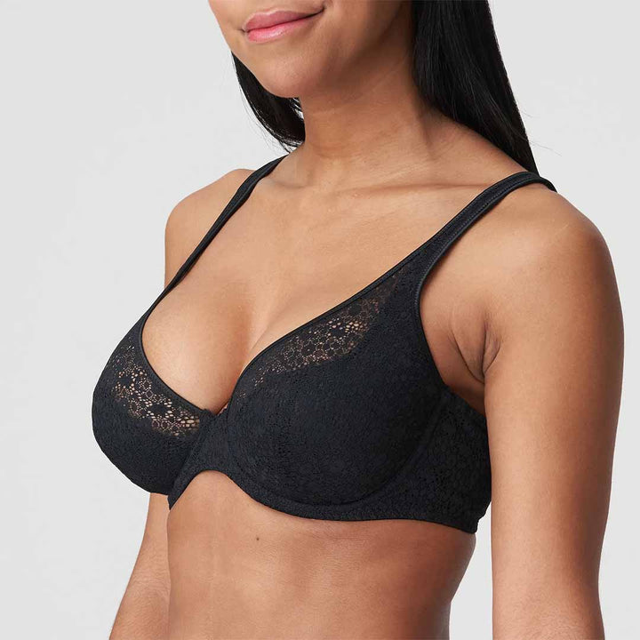 Plunge lace bra with underwire EPIRUS BLACK