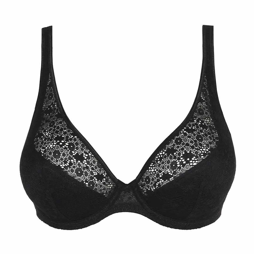 Plunge lace bra with underwire EPIRUS BLACK