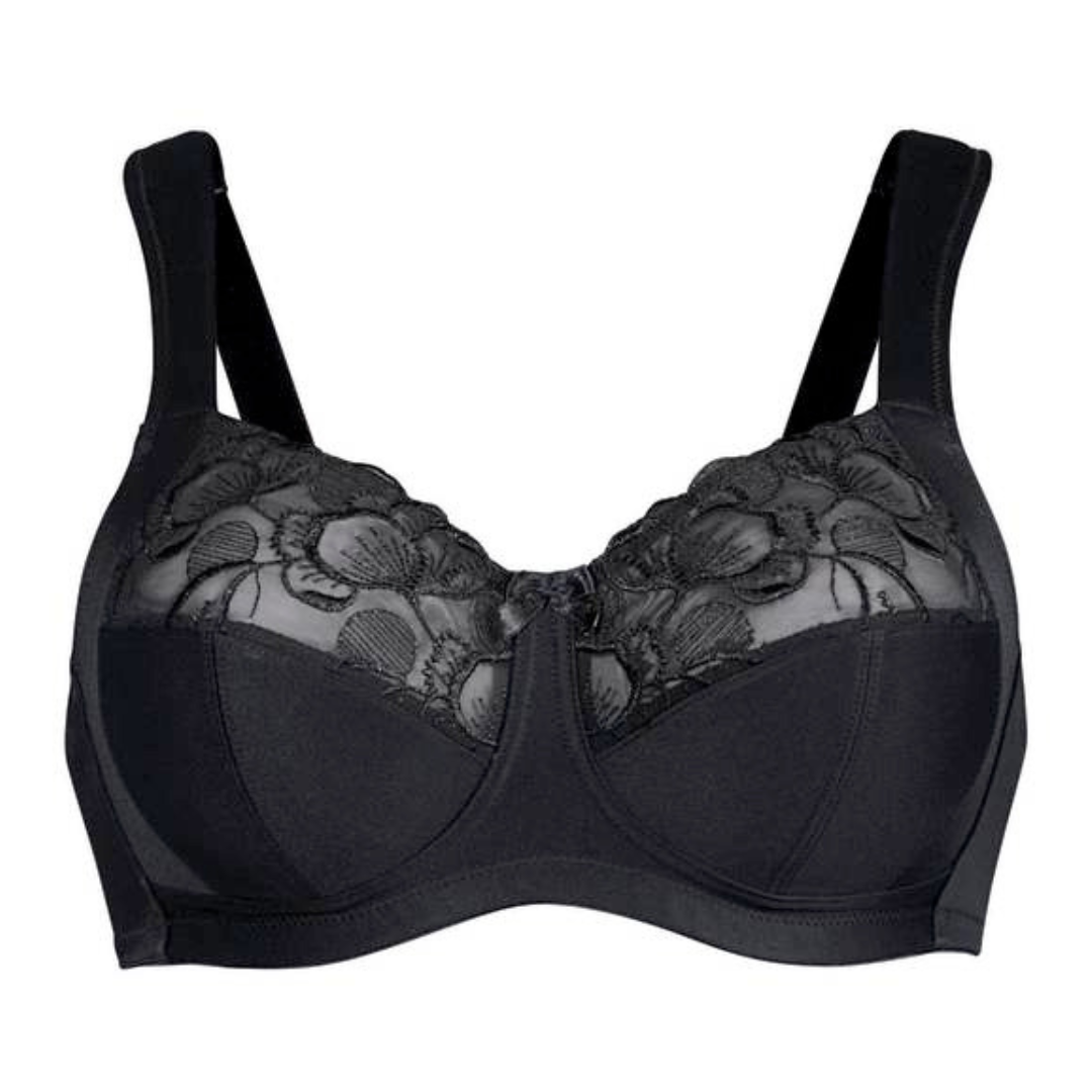 Sujetador SIN AROS con tirantes anchos acolchados LUCIA NEGRO