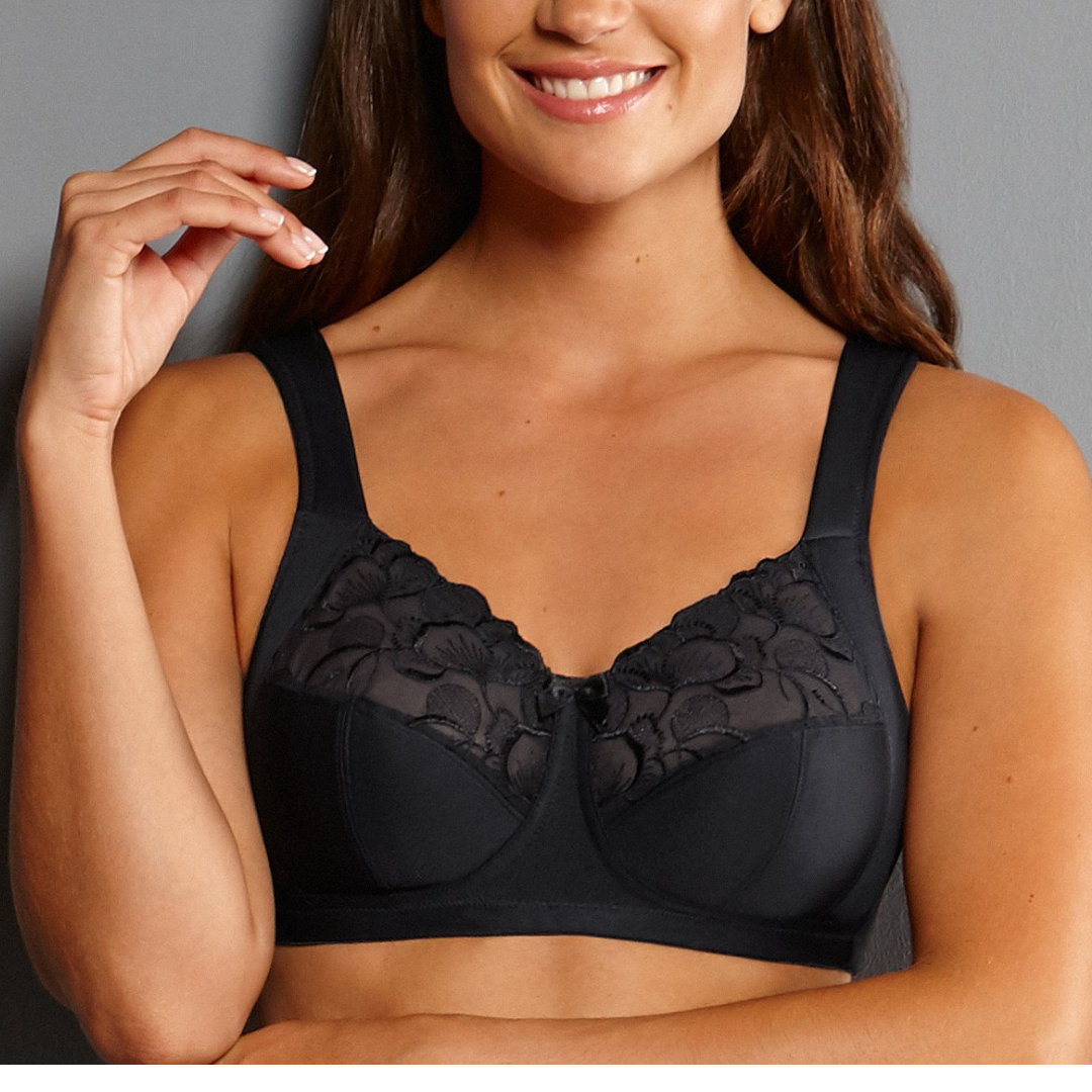 Sujetador SIN AROS con tirantes anchos acolchados LUCIA NEGRO