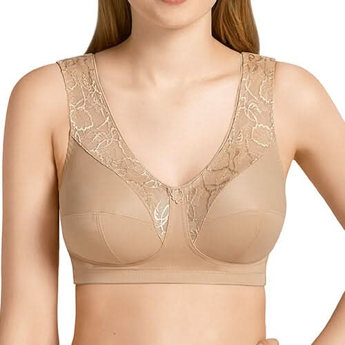 Sujetador con tirantes de alivio anchos sin aros MICROENERGEN BEIGE