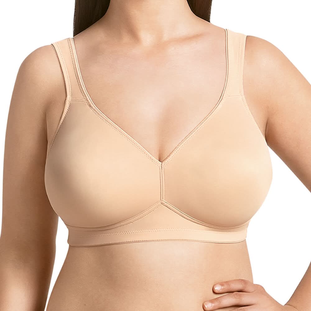 Sujetador suave sin aros beige-Sujetador tallas grandes cómodo sin aros beige-Sujetador beige cómodo sin aros-Sujetador suave sin aros tallas grandes beige