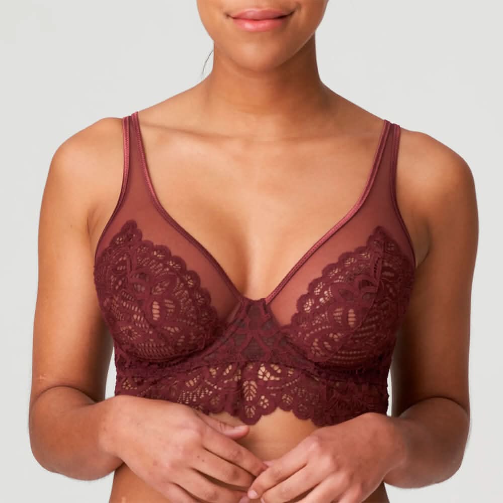 Lace bralette bra MERLOT Singuerlin Corsetry – Corsetería Singuerlin