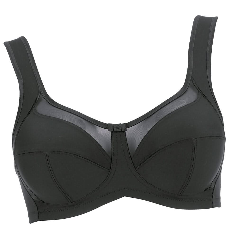 Nº1 SALES non-wired bra with wide comfort straps CLARA BLACK