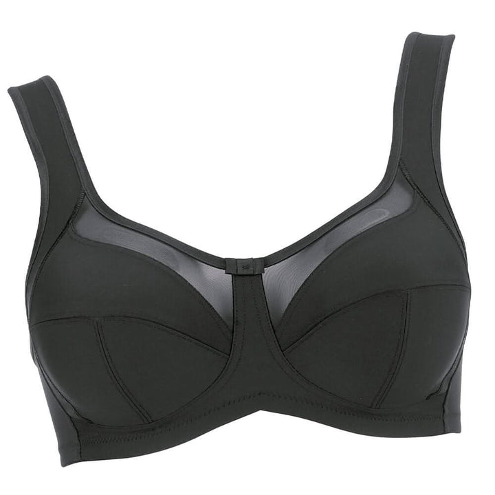 Nº1 SALES non-wired bra with wide comfort straps CLARA BLACK