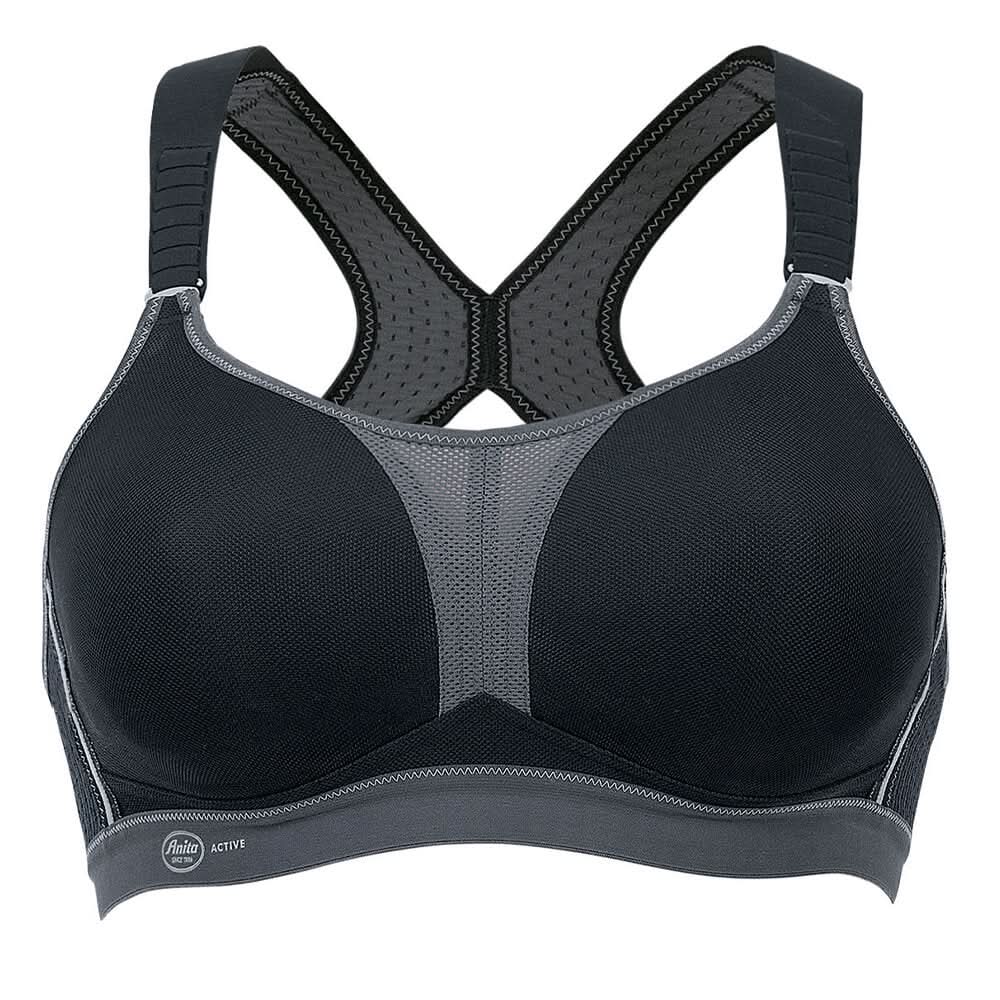 Crossover sports bra maximum support DYNAMIX STAR BLACK