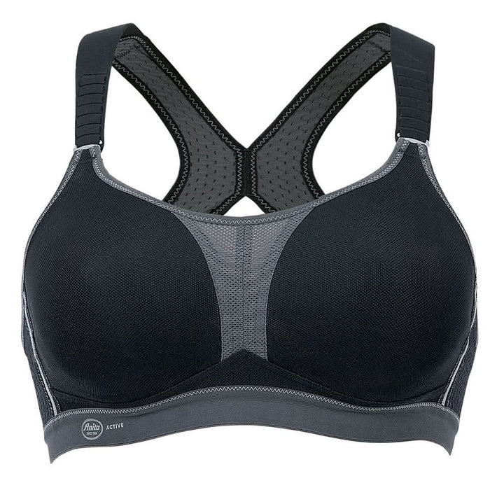 Crossover sports bra maximum support DYNAMIX STAR BLACK