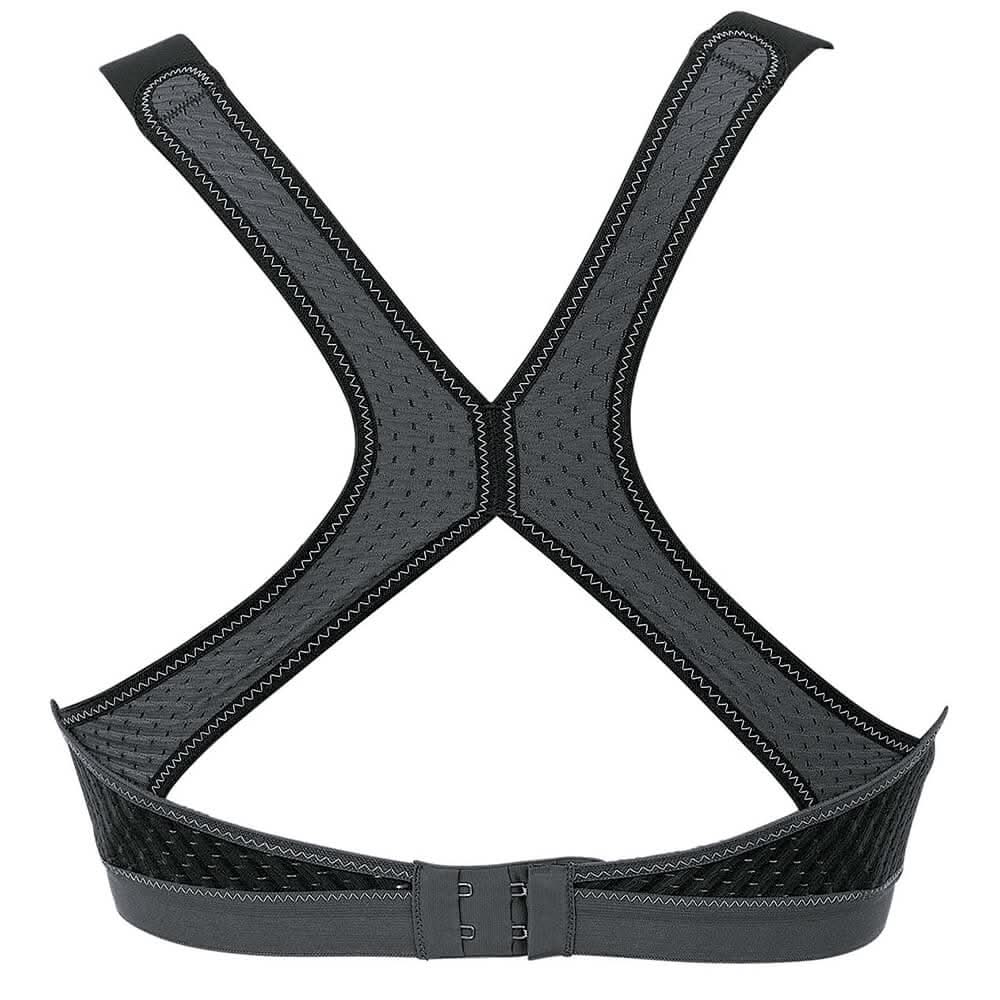 Crossover sports bra maximum support DYNAMIX STAR BLACK
