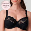 Sujetador reductor TOP VENTAS con aros Madison NEGRO