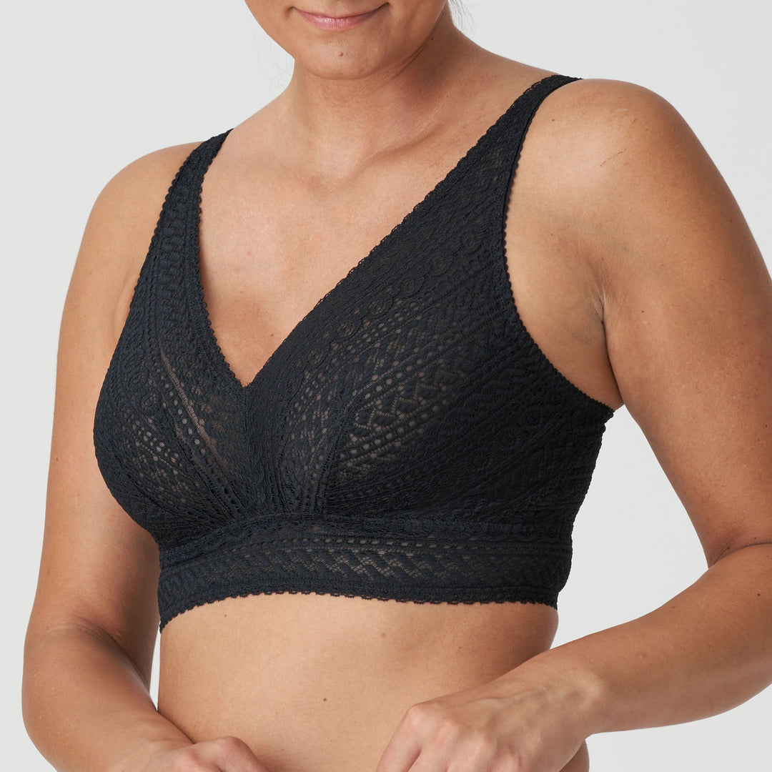 Sujetador sin aros tipo bralette con encaje MONTARA