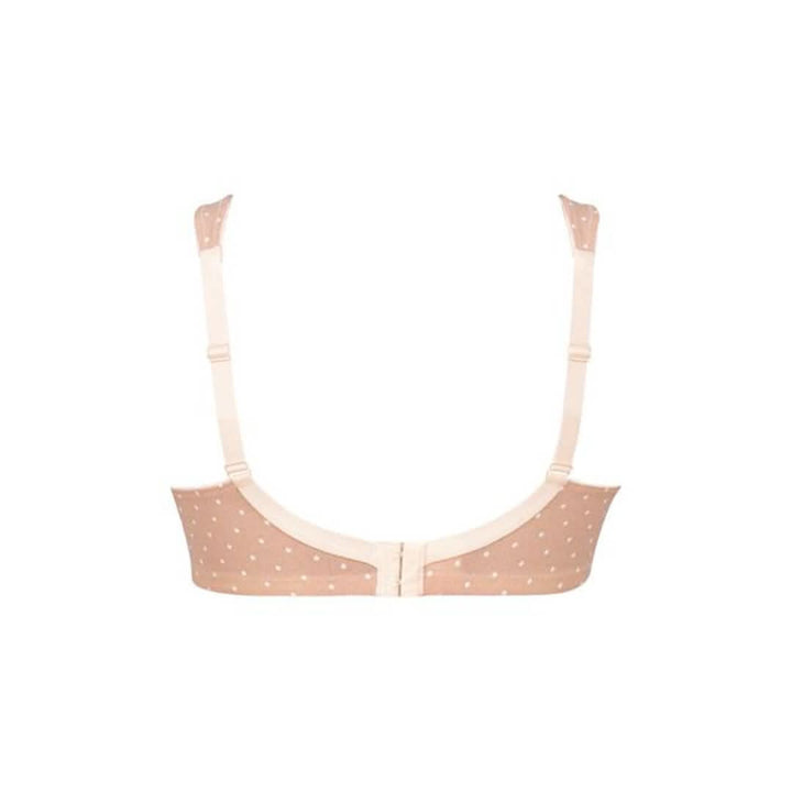 Non-wired minimizing effect bra with padded straps BELVEDERE PEACH