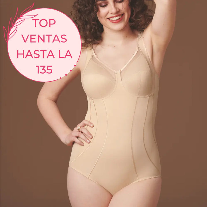 Body reductor de figura Nº1 EN VENTAS sin aros confort CLARA BEIGE