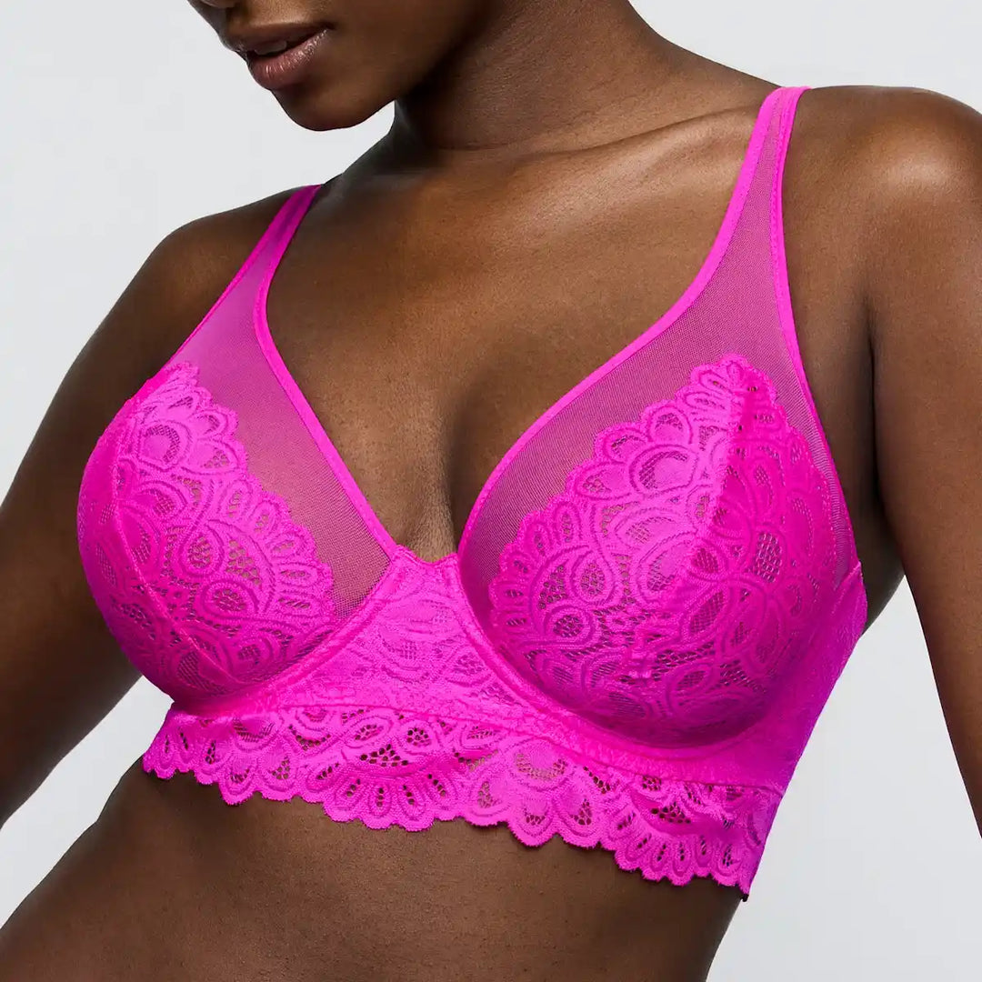 Bralette de encaje con aros DEAR NIGHT PINK
