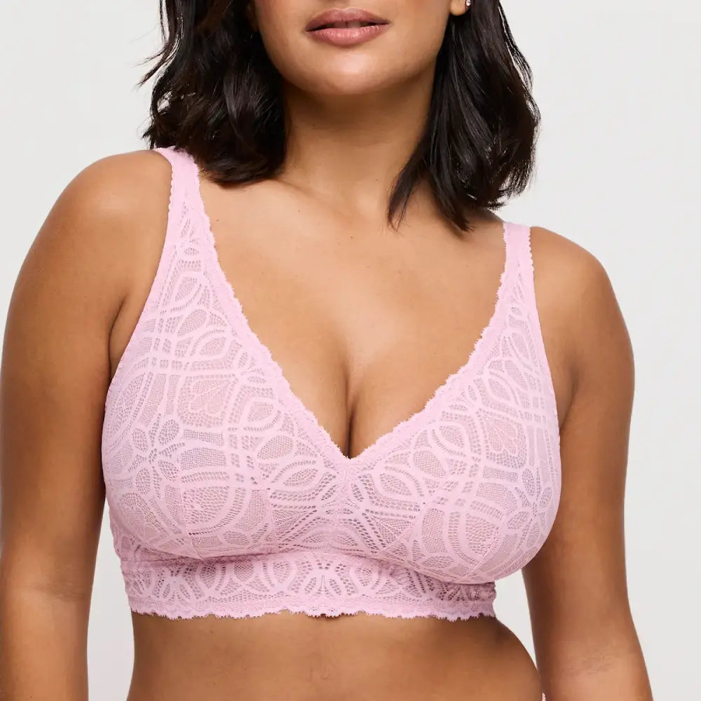 Bralette sin aros con encaje SALERNO ROSE CORSETERIA SINGUERLIN