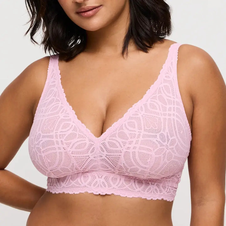 Bralette sin aros con encaje SALERNO ROSE CORSETERIA SINGUERLIN