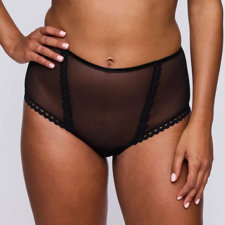 Culote entero semitransparente VIVGIRL NEGRO