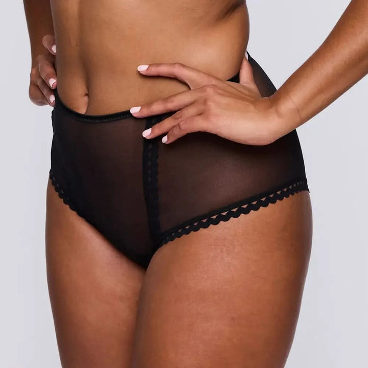 Culote entero semitransparente VIVGIRL NEGRO