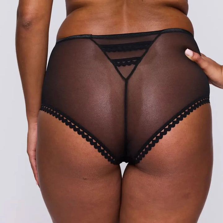 Culote entero semitransparente VIVGIRL NEGRO