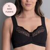 Sujetador sin aros tirantes anchos TOP VENTAS ORELY NEGRO