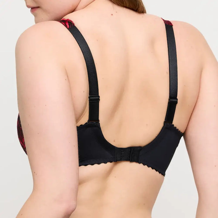 SUJETADOR DE ENCAJE CON AROS SPRINGDALE BLACK ROSE CORSETERIA SINGUERLIN