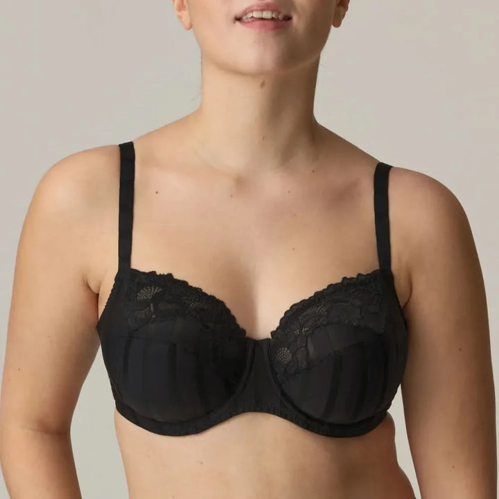 Black striped underwire bra MALDIVES BLACK 