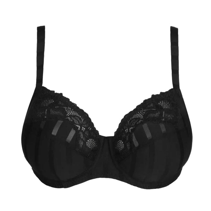 Black striped underwire bra MALDIVES BLACK 