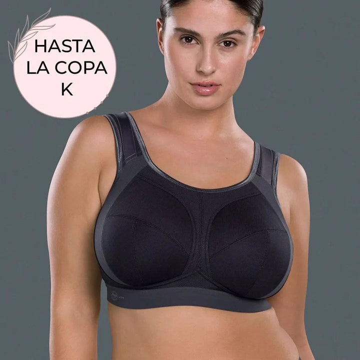 Sujetador deportivo ESPECIAL COPAS GRANDES EXTREME CONTROL PLUS NEGRO