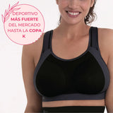 Sujetador deportivo ESPECIAL COPAS GRANDES EXTREME CONTROL PLUS NEGRO