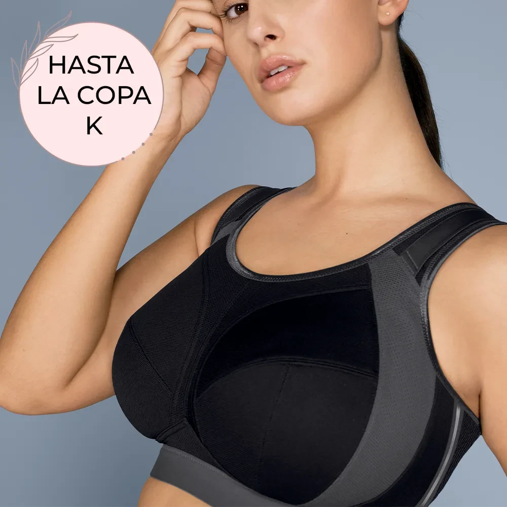 Sujetador deportivo ESPECIAL COPAS GRANDES EXTREME CONTROL PLUS NEGRO