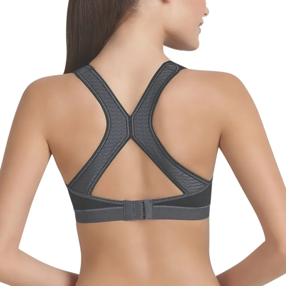 Sujetador deportivo cruzado sujeción máxima DYNAMIX STAR NEGRO