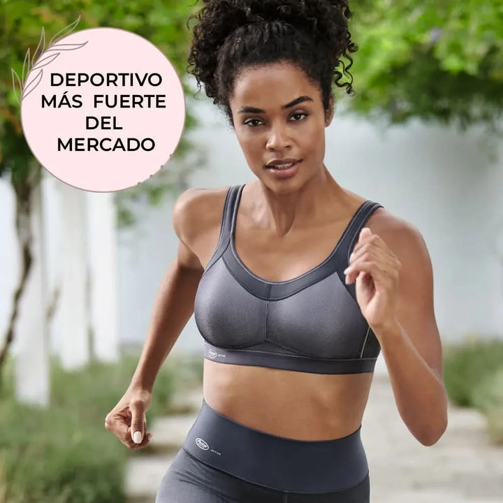 Sujetador deportivo número 1 en ventas MOMENTUM ANTRACITA