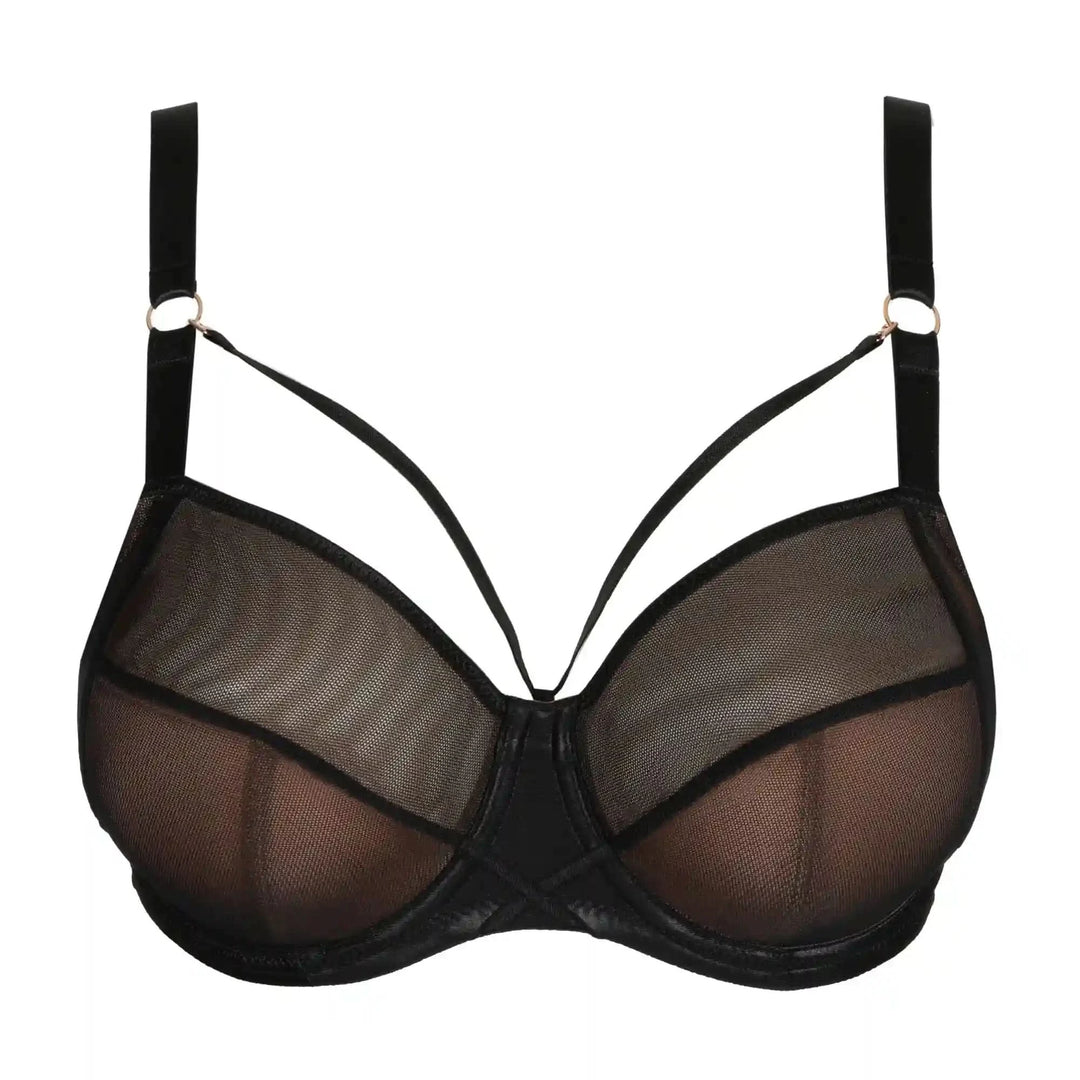 Sujetador negro liso con aros ZIPOLITE NEGRO