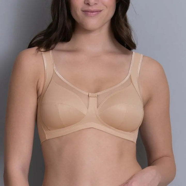 Sujetador sin aros Nº1 EN VENTAS con tirantes anchos confort CLARA BEIGE