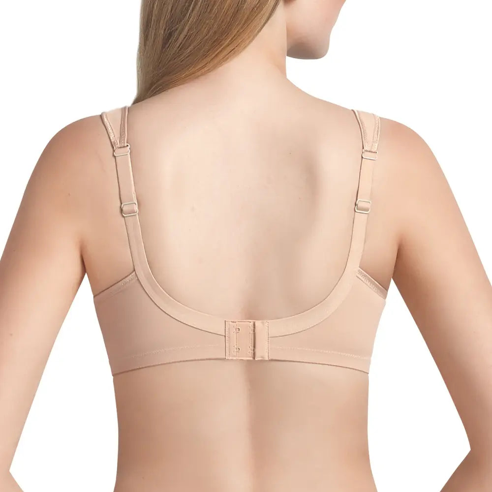 Sujetador sin aros Nº1 EN VENTAS con tirantes anchos confort CLARA BEIGE