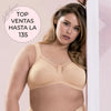 Sujetador sin aros Nº1 EN VENTAS con tirantes anchos confort CLARA BEIGE