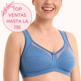 Sujetador sin aros Nº1 EN VENTAS con tirantes anchos confort CLARA BLUE